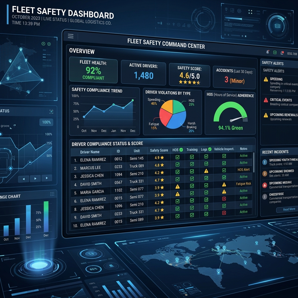 Fleet Compliance Dashboard Mockup